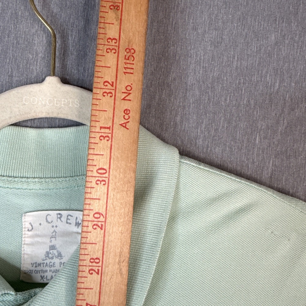J.Crew Mens Oarsman Vintage Green Short Sleeve Shirt XL Oarsman Logo 90's Y2K - Picture 4 of 8